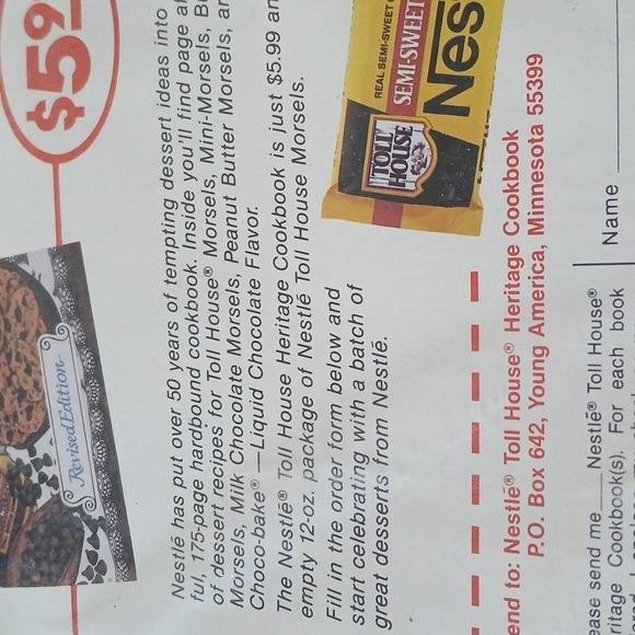 Vintage 80's Nestle Toll House Morsels Better Baking Club Pamphlet New - Picture 6 of 6
